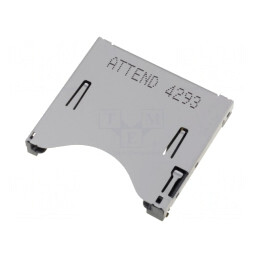 Conector pentru carduri SD push-push SMT aurit | Electronic-mag.ro | Componente Electronice