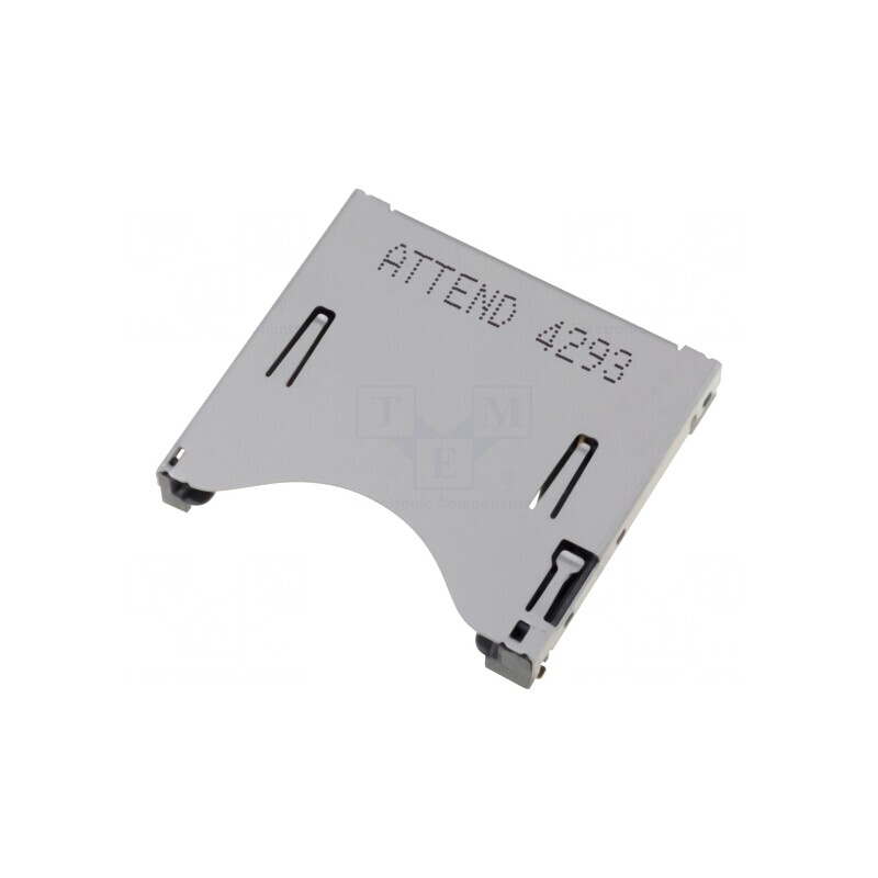 Conector pentru carduri SD push-push SMT aurit | Electronic-mag.ro | Componente Electronice