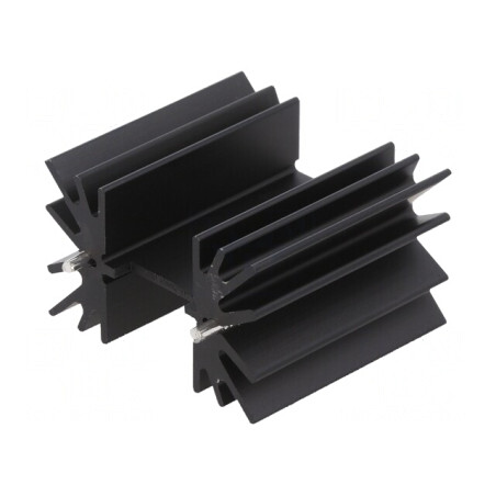Radiator Extrudat Negru 41,9mm pentru TO218/TO220/TO247 | Electronic-mag.ro | Componente Electronice