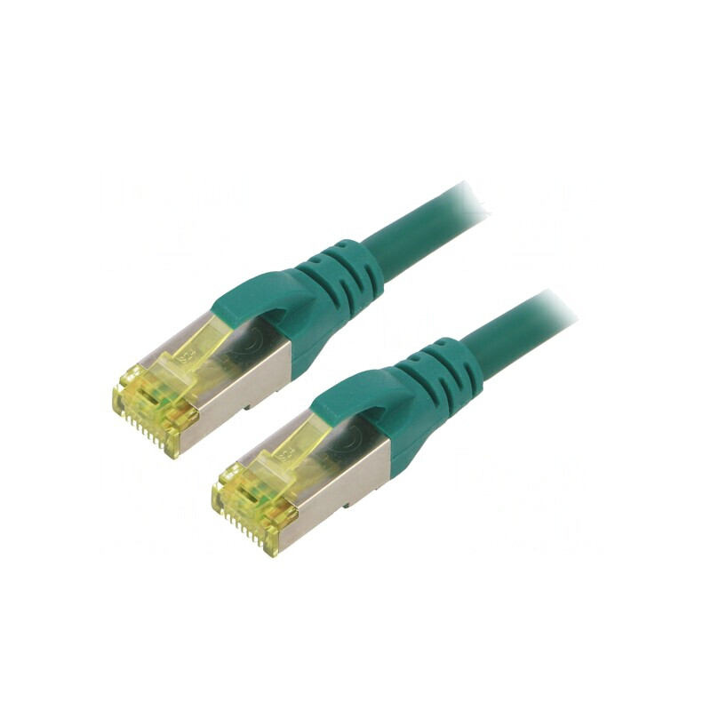 Patch Cord S/FTP Cat 6a Verde 0.5m LSZH | Electronic-mag.ro | Componente Electronice