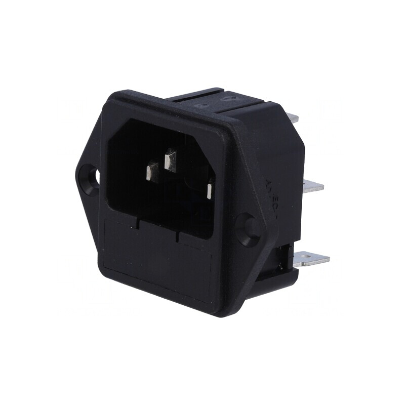 Conector Alimentare AC IEC 60320 C14 10A Soclu Tată | Electronic-mag.ro | Componente Electronice
