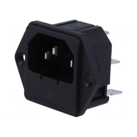 Conector Alimentare AC IEC 60320 C14 10A Soclu Tată | Electronic-mag.ro | Componente Electronice
