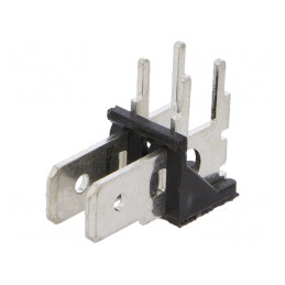 Terminal: conector spadă; 6,4mm; 0,8mm; THT; alamă; cositorit; 500V