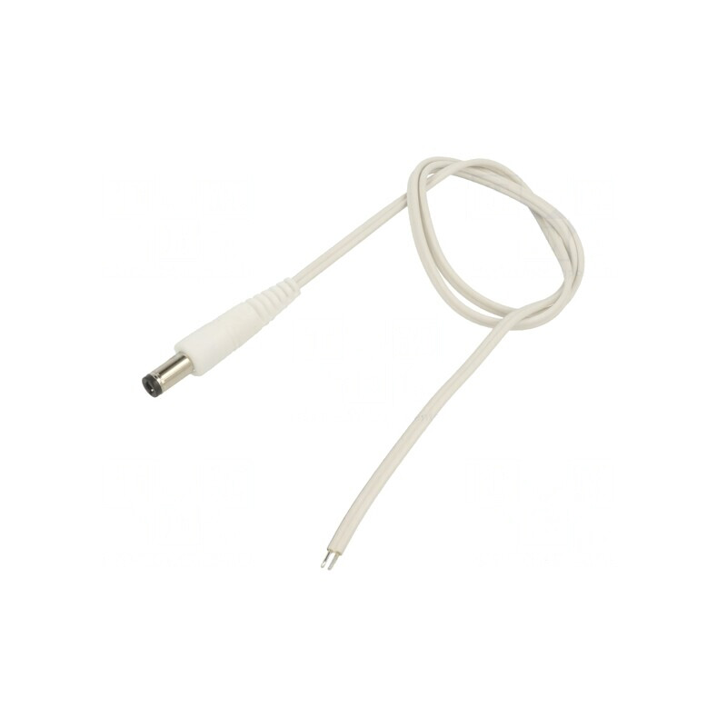 Cablu Alimentare DC Alb 0,5m 5,5/2,5 | Electronic-mag.ro | Componente Electronice