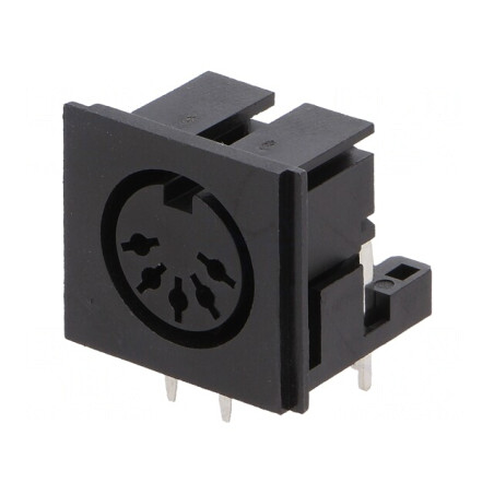 Soclu DIN mamă 5 pini 180° unghi 90° pentru PCB | Electronic-mag.ro | Componente Electronice