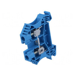 Conector Șine 6mm2 1P 2 Borne Albastru WEMID | Electronic-mag.ro | Componente Electronice