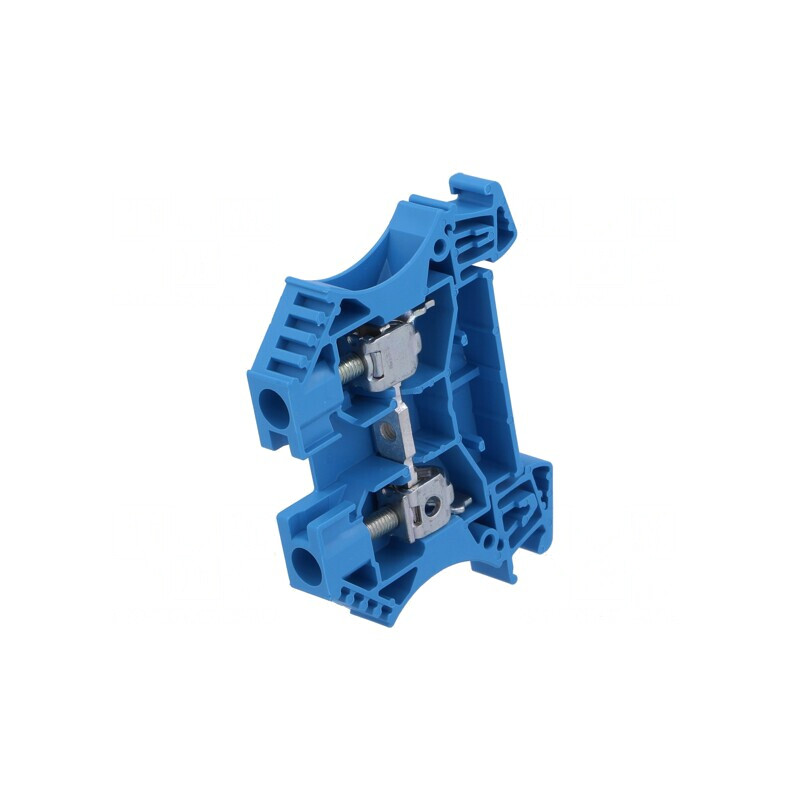Conector Șine 6mm2 1P 2 Borne Albastru WEMID | Electronic-mag.ro | Componente Electronice