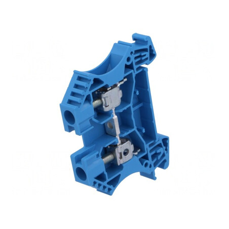 Conector Șine 6mm2 1P 2 Borne Albastru WEMID | Electronic-mag.ro | Componente Electronice