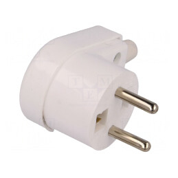 Mufă Alimentare AC Tată 250VAC 16A Albă 3 PIN-uri | Electronic-mag.ro | Componente Electronice