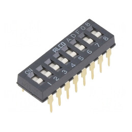 Comutator DIP-SWITCH 8 Secțiuni ON-OFF 24VDC | Electronic-mag.ro | Componente Electronice