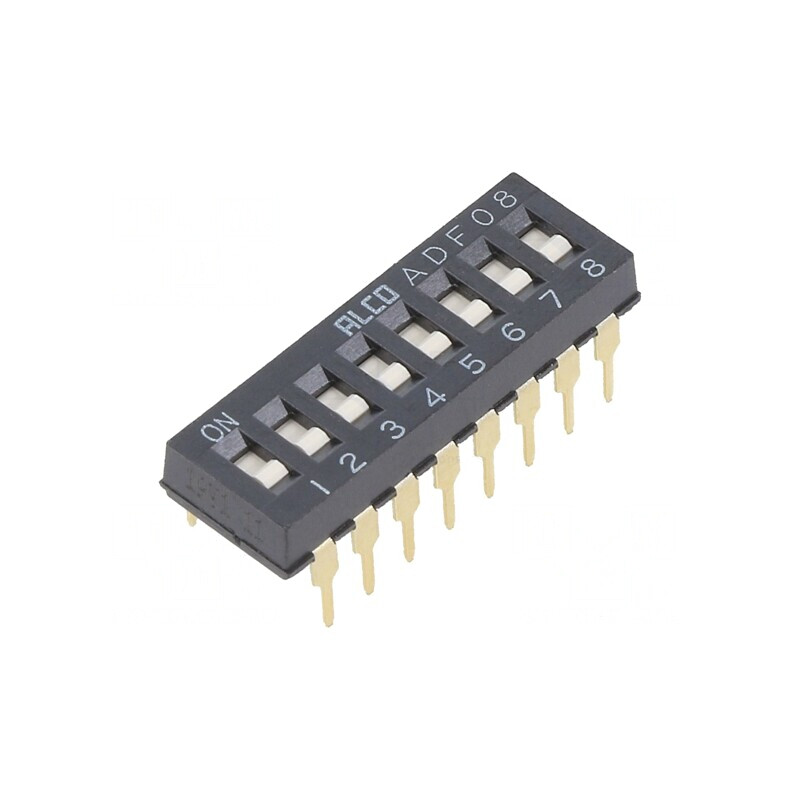 Comutator DIP-SWITCH 8 Secțiuni ON-OFF 24VDC | Electronic-mag.ro | Componente Electronice