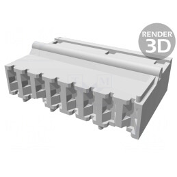 Conector cablu-placă AMP 8 pini gri | Electronic-mag.ro | Componente Electronice