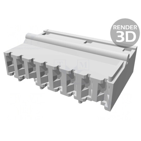Conector cablu-placă AMP 8 pini gri | Electronic-mag.ro | Componente Electronice