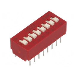 DIP Switch 8 Secțiuni OFF-ON 0.025A 25VDC | Electronic-mag.ro | Componente Electronice