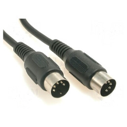Cablu DIN 5 pini 1.2m Dual Mufă | Electronic-mag.ro | Componente Electronice