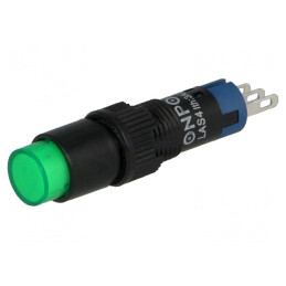 Comutator apăsare SPDT 0,5A 250VAC IP40 | Electronic-mag.ro | Componente Electronice
