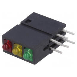 LED 1,8mm Roșu/Galben/Verde 3 Diode 20mA 38°