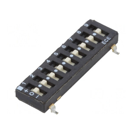 Comutator DIP-SWITCH 9 Secțiuni OFF-ON 24VDC | Electronic-mag.ro | Componente Electronice