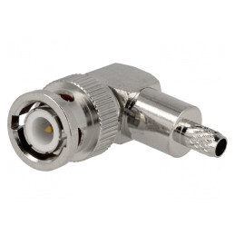 Mufă BNC tată unghi 90° RG58 crimpată | Electronic-mag.ro | Componente Electronice