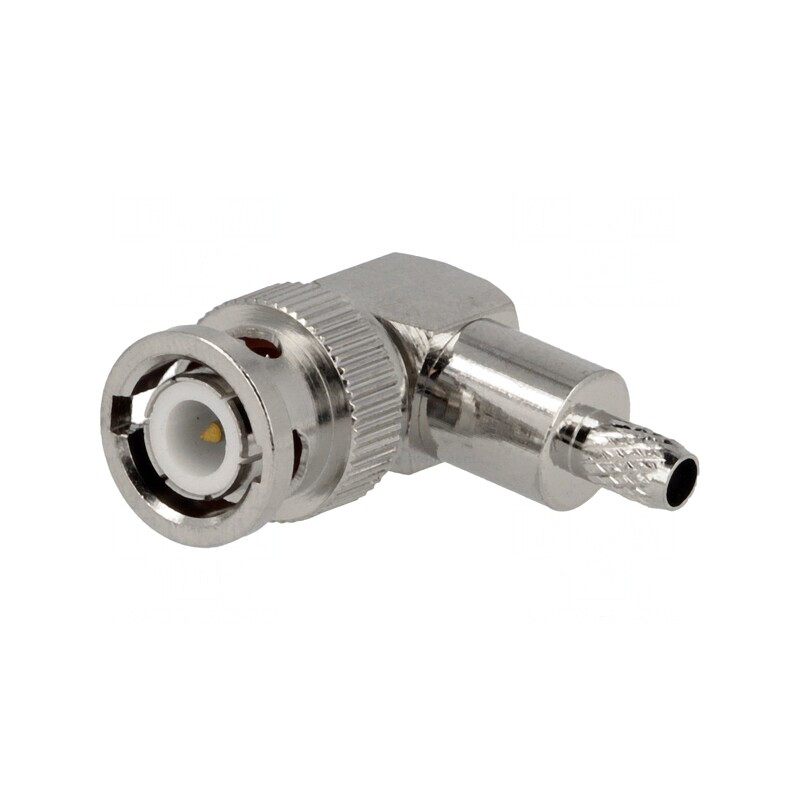 Mufă BNC tată unghi 90° RG58 crimpată | Electronic-mag.ro | Componente Electronice