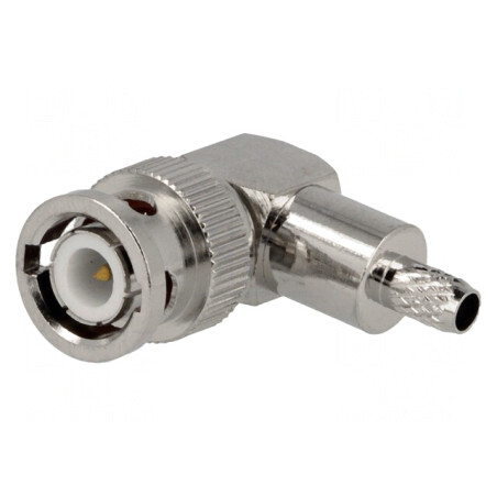 Mufă BNC tată unghi 90° RG58 crimpată | Electronic-mag.ro | Componente Electronice