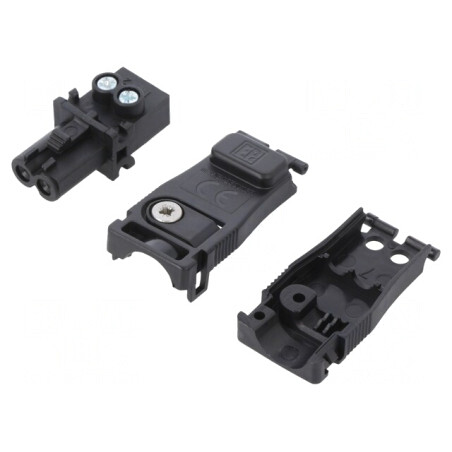 Conector alimentare AC terminal cu şurub 16A 2 pini mamă | Electronic-mag.ro | Componente Electronice