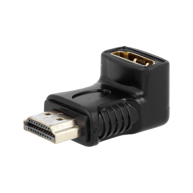 Adaptor HDMI 90° Negru | Electronic-mag.ro | Componente Electronice