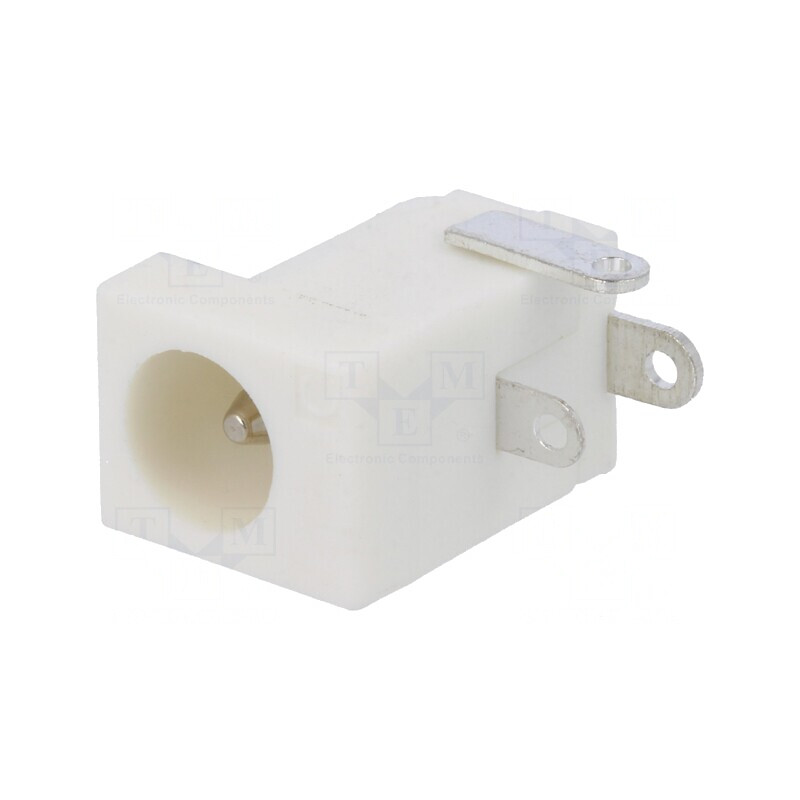 Conector Alimentare DC 5,5/2,1-2,5mm Alb 5A 12V | Electronic-mag.ro | Componente Electronice