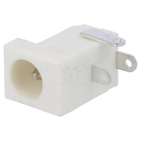 Conector Alimentare DC 5,5/2,1-2,5mm Alb 5A 12V | Electronic-mag.ro | Componente Electronice