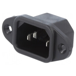 Conector Alimentare AC Soclu Tată 10A 250V IEC 60320 | Electronic-mag.ro | Componente Electronice