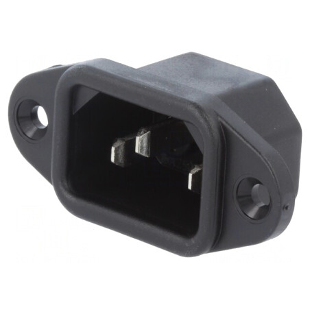 Conector Alimentare AC Soclu Tată 10A 250V IEC 60320 | Electronic-mag.ro | Componente Electronice