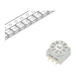 Întrerupător codificare DEC/BCD SMT 10 poziții | Electronic-mag.ro | Componente Electronice