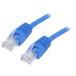 Patch Cord Ethernet UTP Cat5e Albastru 5m | Electronic-mag.ro | Componente Electronice