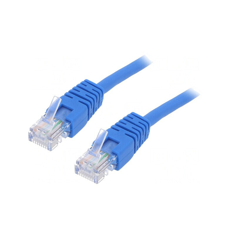 Patch Cord Ethernet UTP Cat5e Albastru 5m | Electronic-mag.ro | Componente Electronice