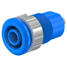 Soclu Banană 4mm Albastru 24A 1kV | Electronic-mag.ro | Componente Electronice