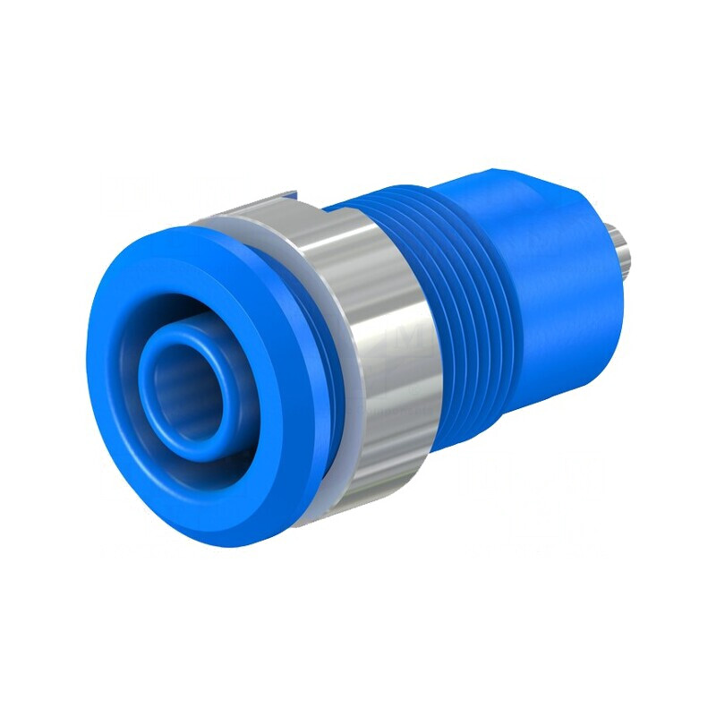 Soclu Banană 4mm Albastru 24A 1kV | Electronic-mag.ro | Componente Electronice