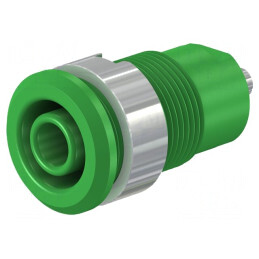 Soclu banană verde 4mm 24A 1kV | Electronic-mag.ro | Componente Electronice