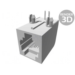 Soclu RJ11 4P4C pentru PCB | Electronic-mag.ro | Componente Electronice