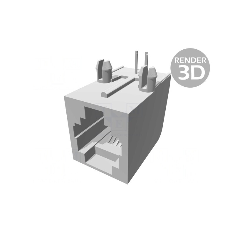 Soclu RJ11 4P4C pentru PCB | Electronic-mag.ro | Componente Electronice
