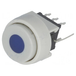 Comutator Tastatură DPDT LED Albastră 0.1A 30V Alb | Electronic-mag.ro | Componente Electronice