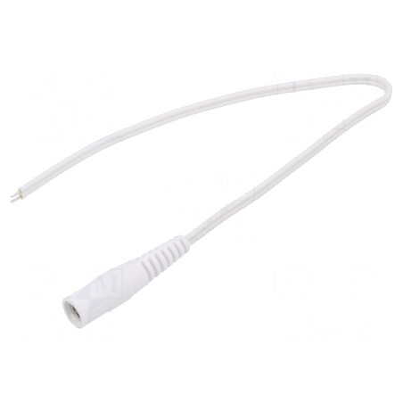 Cablu DC 5,5/2,5 Soclu Drept Alb 0,25m | Electronic-mag.ro | Componente Electronice