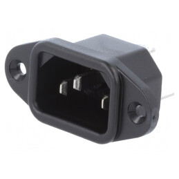 Conector de Alimentare AC Soclu Tată 10A 250V | Electronic-mag.ro | Componente Electronice