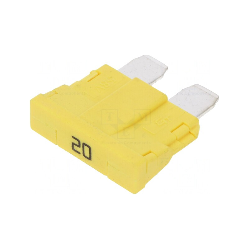 Siguranță Auto 20A 250VAC 58VDC 19mm UNIVAL | Electronic-mag.ro | Componente Electronice
