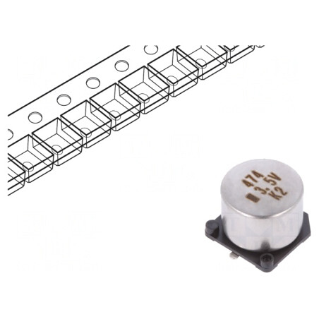 Supercondensator SMD 0.47F 3.5V 5mm 25Ω | Electronic-mag.ro | Componente Electronice