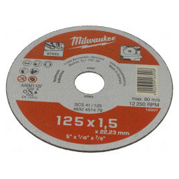Disc de Tăiere 125mm 22,2mm 1,5mm | Electronic-mag.ro | Componente Electronice