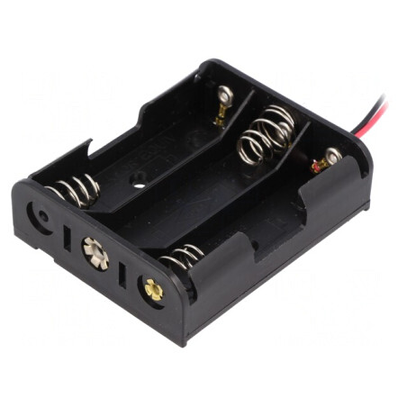 Suport Baterii AA R6 cu Cabluri 150mm | Electronic-mag.ro | Componente Electronice