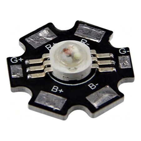 LED RGB Putere 3W 140° Ø22.5mm | Electronic-mag.ro | Componente Electronice