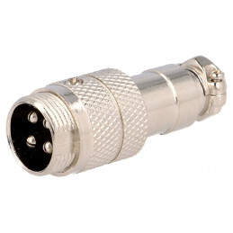 Mufă Microfon 4-PIN Cablu Drept | Electronic-mag.ro | Componente Electronice