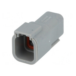Conector cablu-cablu ATM 6 pini gri IP67 | Electronic-mag.ro | Componente Electronice