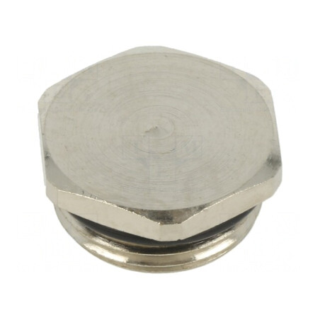 Capac de protecție M20 din alamă nichelat cu sigiliu | Electronic-mag.ro | Componente Electronice